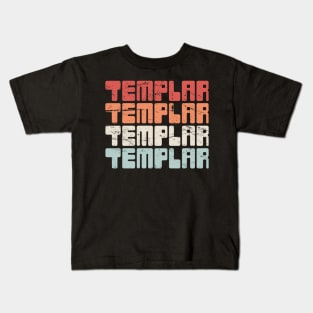 TEMPLAR | Vintage Crusader Text Kids T-Shirt